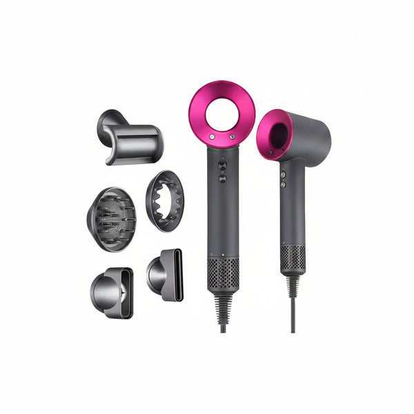 Secador iónico tipo dyson con accesorios